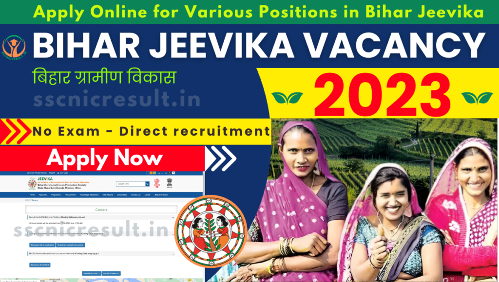 Bihar Jeevika Vacancy 2023 Apply Online